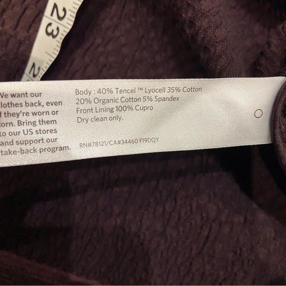 EILEEN FISHER XS Textured Jacket Blazer Oversized Open-Front Purple - Picture 9 of 13